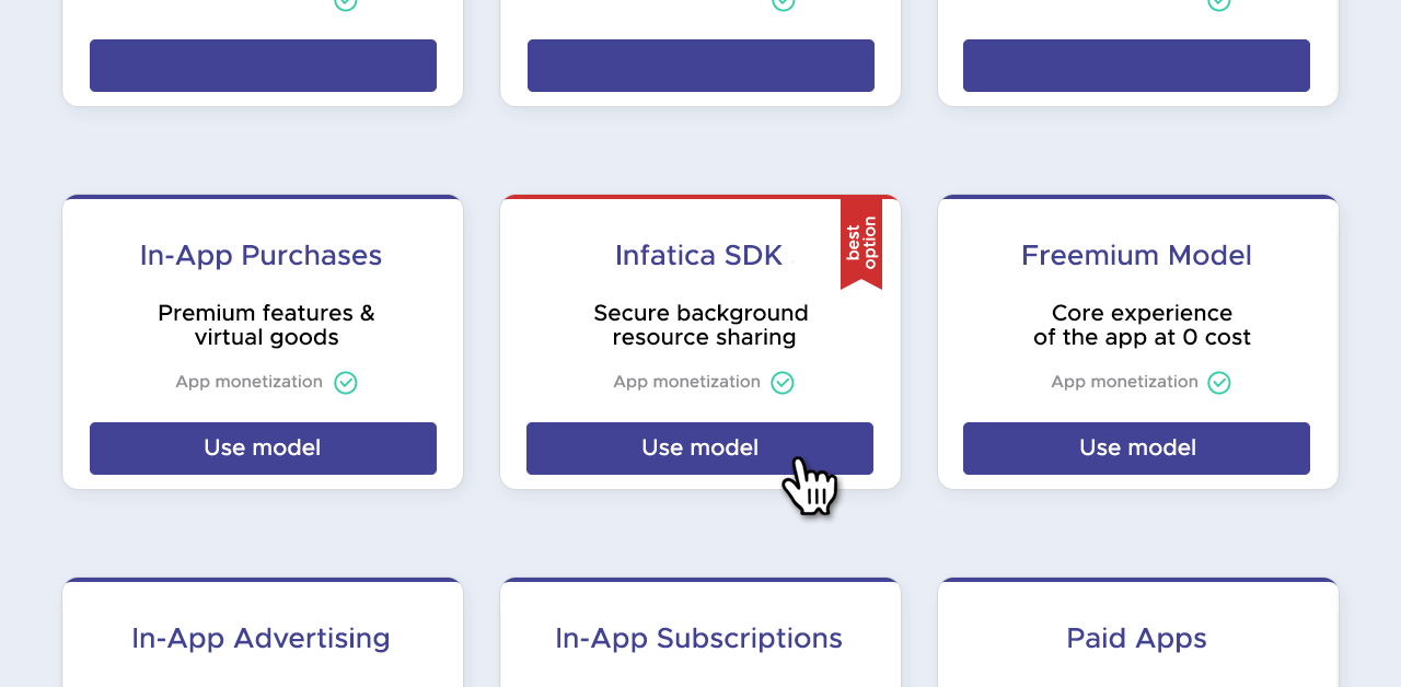 Various app monetization models