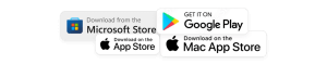 Various app store badges