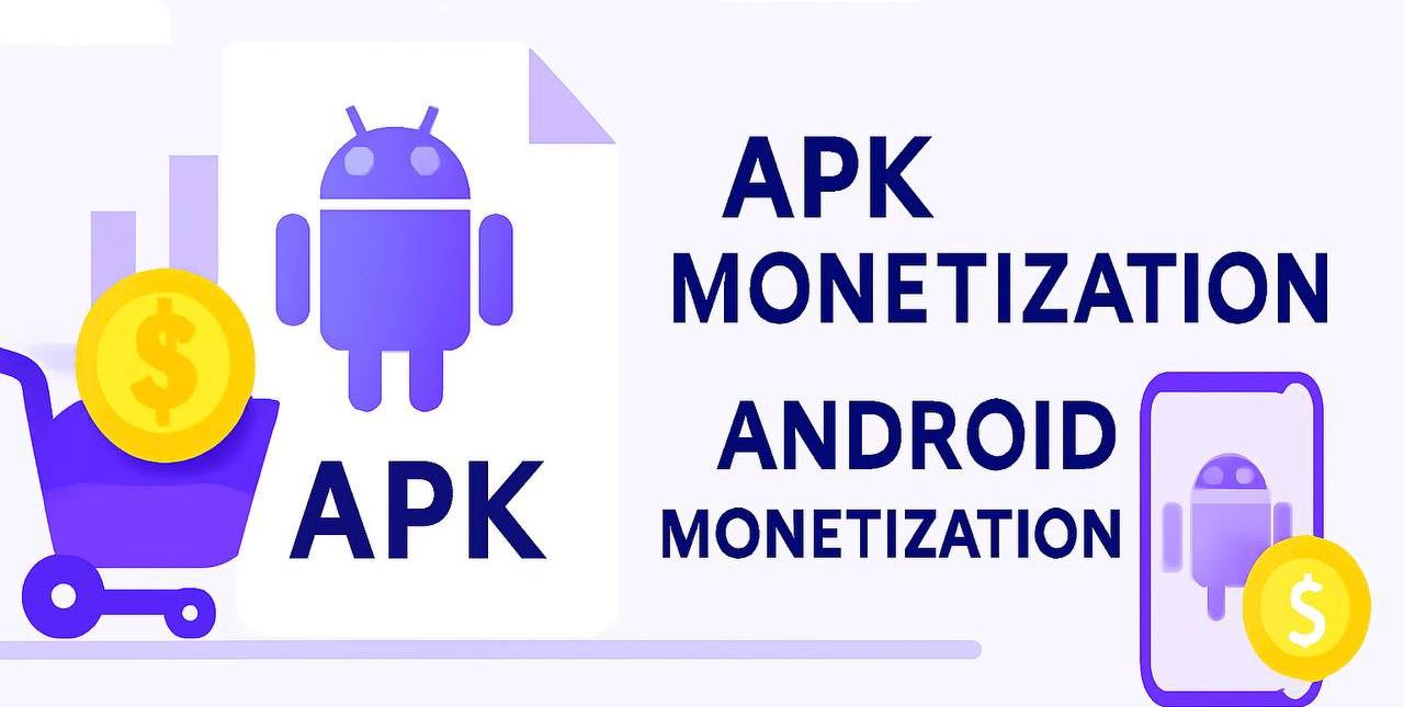 A graphic displaying the text 'Best Monetization Platforms and SDKs for Android' alongside icons representing money, a platform, and an SDK