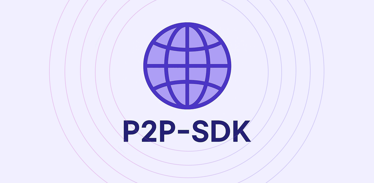 Globe icon with a P2P SDK banner