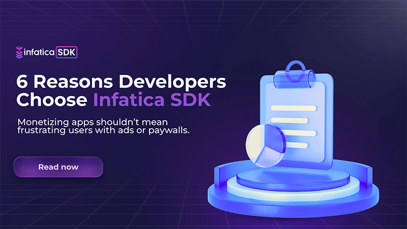 Digital ledger listing Infatica SDK's benefits