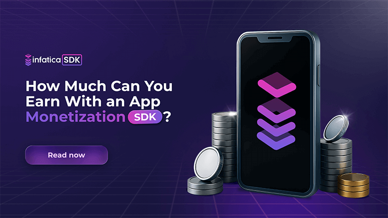 Infatica SDK device surrounded by coins